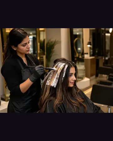 Hair Highlights at Looks Unisex Salon Asansol