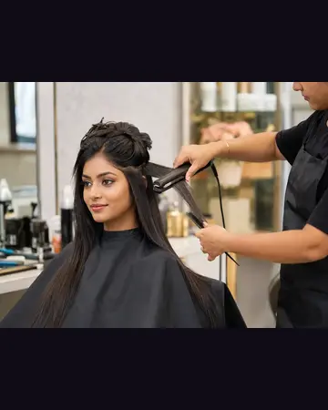 Hair Straightening at Looks Unisex Salon Asansol