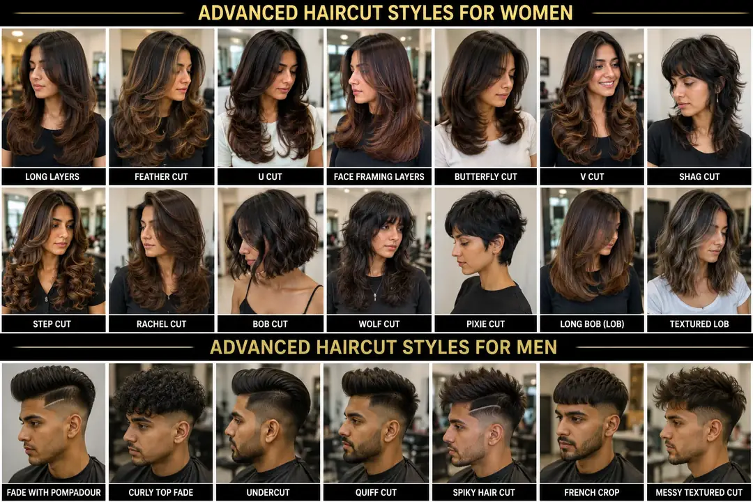Advanced Haircut service at Looks Unisex Salon Asansol
