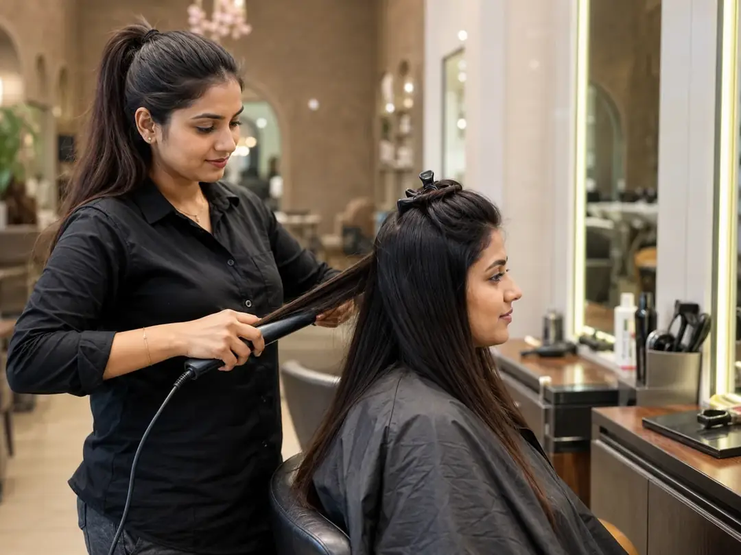 Hair Straightening at Looks Unisex Salon Asansol