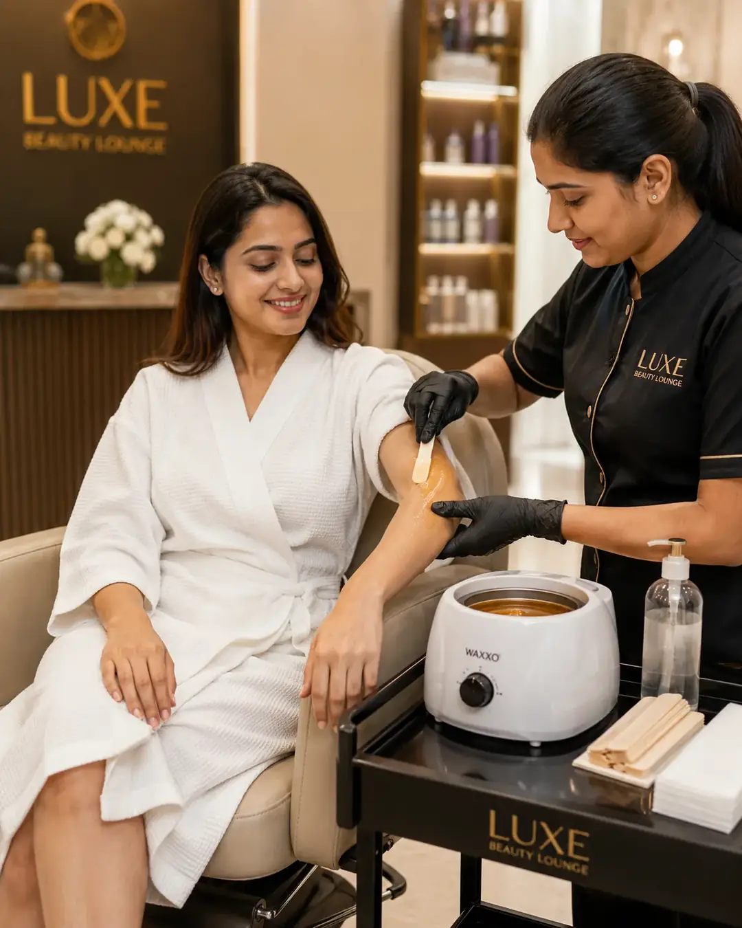 Waxing service at Looks Unisex Salon Asansol