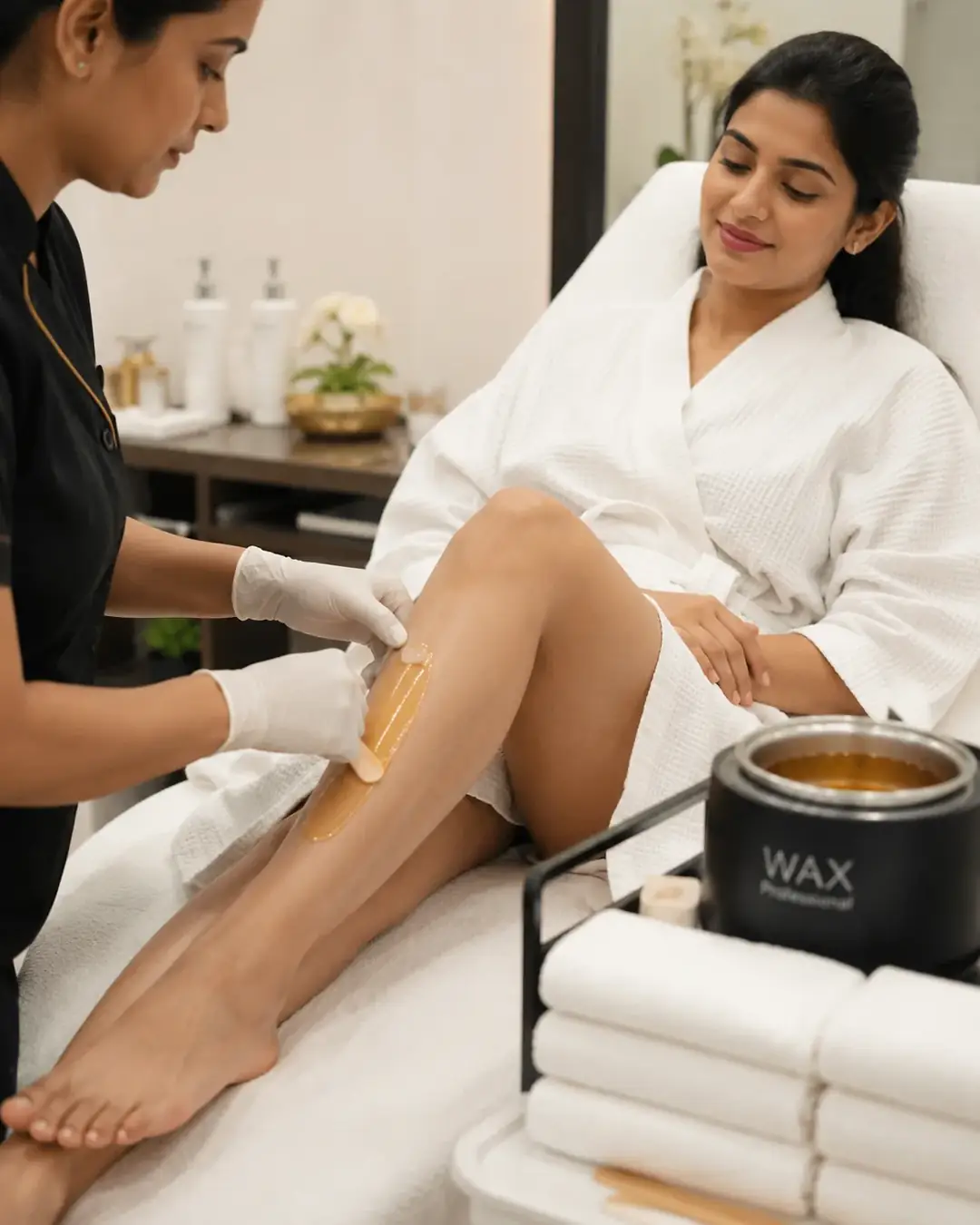 Waxing service at Looks Unisex Salon Asansol